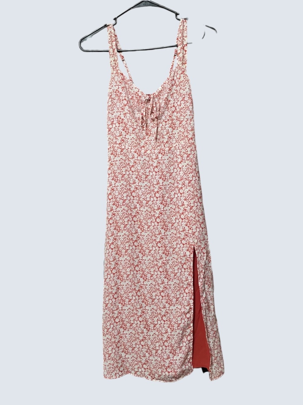 Abercrombie and Fitch Floral Tie Strap Midi Dress